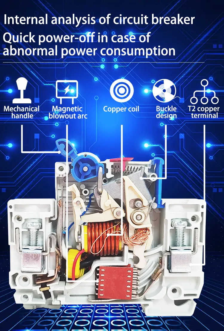 Montagem Fácil 4A Mini Disjuntor Diferencial de Corrente Alternada para Proteção contra Curto-Circuito e Proteção contra Corrente de Fuga RCBO Trilho DIN