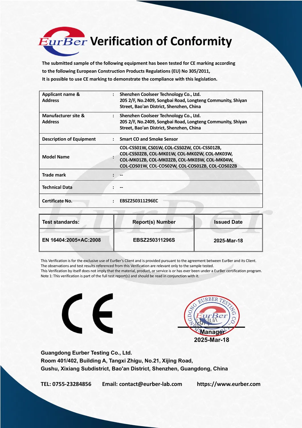Certificado CE