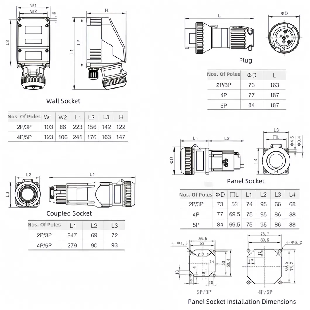 Desenho técnico de dimensões