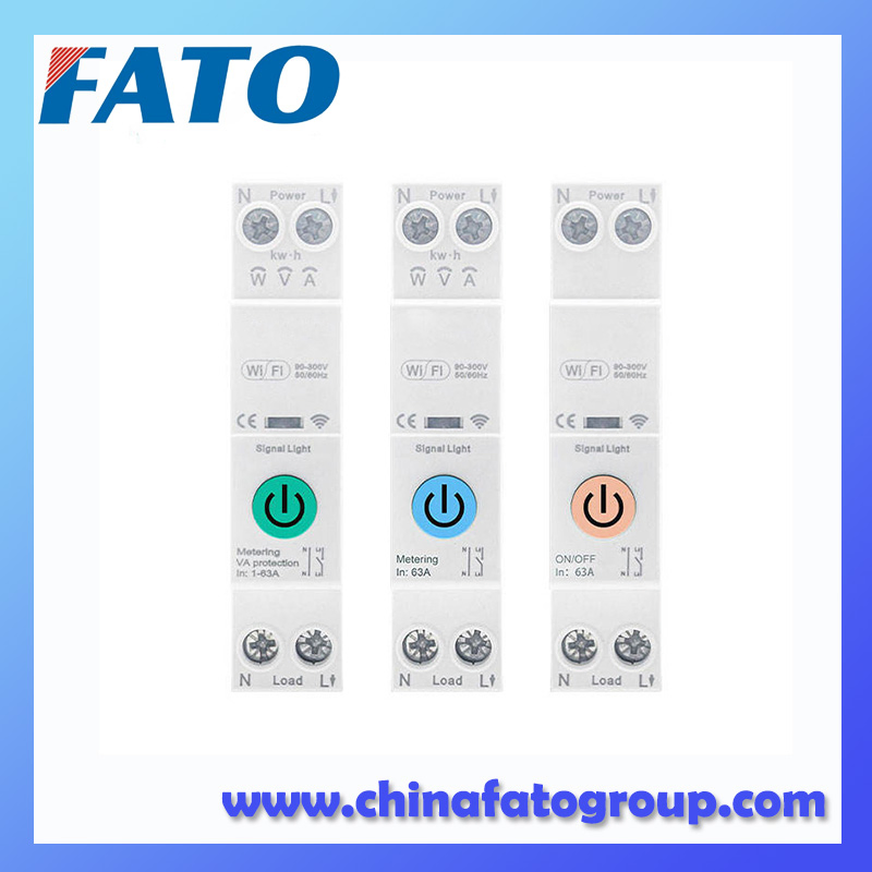 Disjuntor WiFi Inteligente 1p 1-63A Tuya MCB com Medidor de Energia para Uso Doméstico 230V 6ka Capacidade de Interrupção