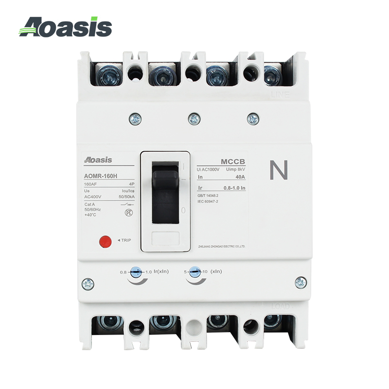 Aoasis Aomr-160 3p/4p Disjuntor Moldado Termomagnético Ajustável MCCB Boa Qualidade
