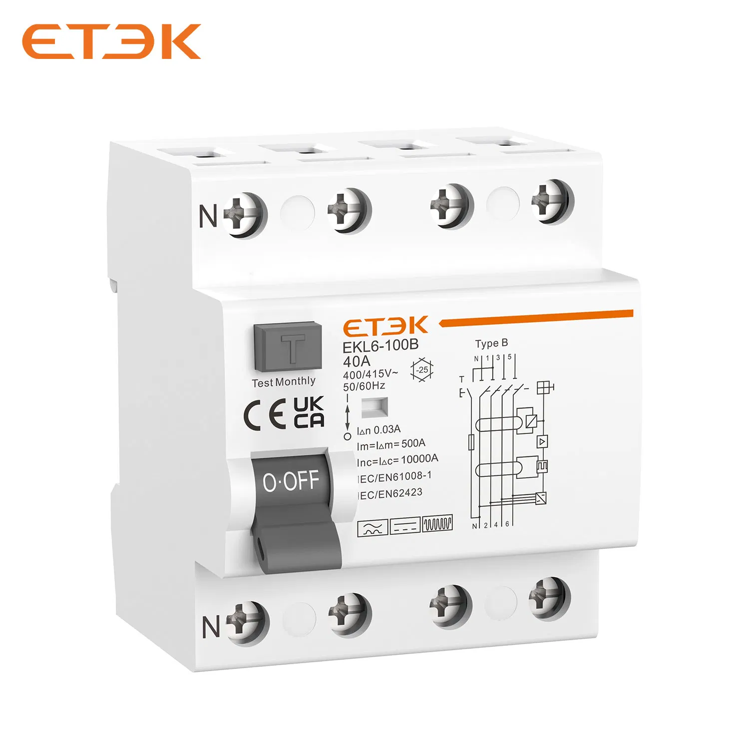 Disjuntor Diferencial Residual Inteligente Monofásico Interruptor de Proteção Elétrica