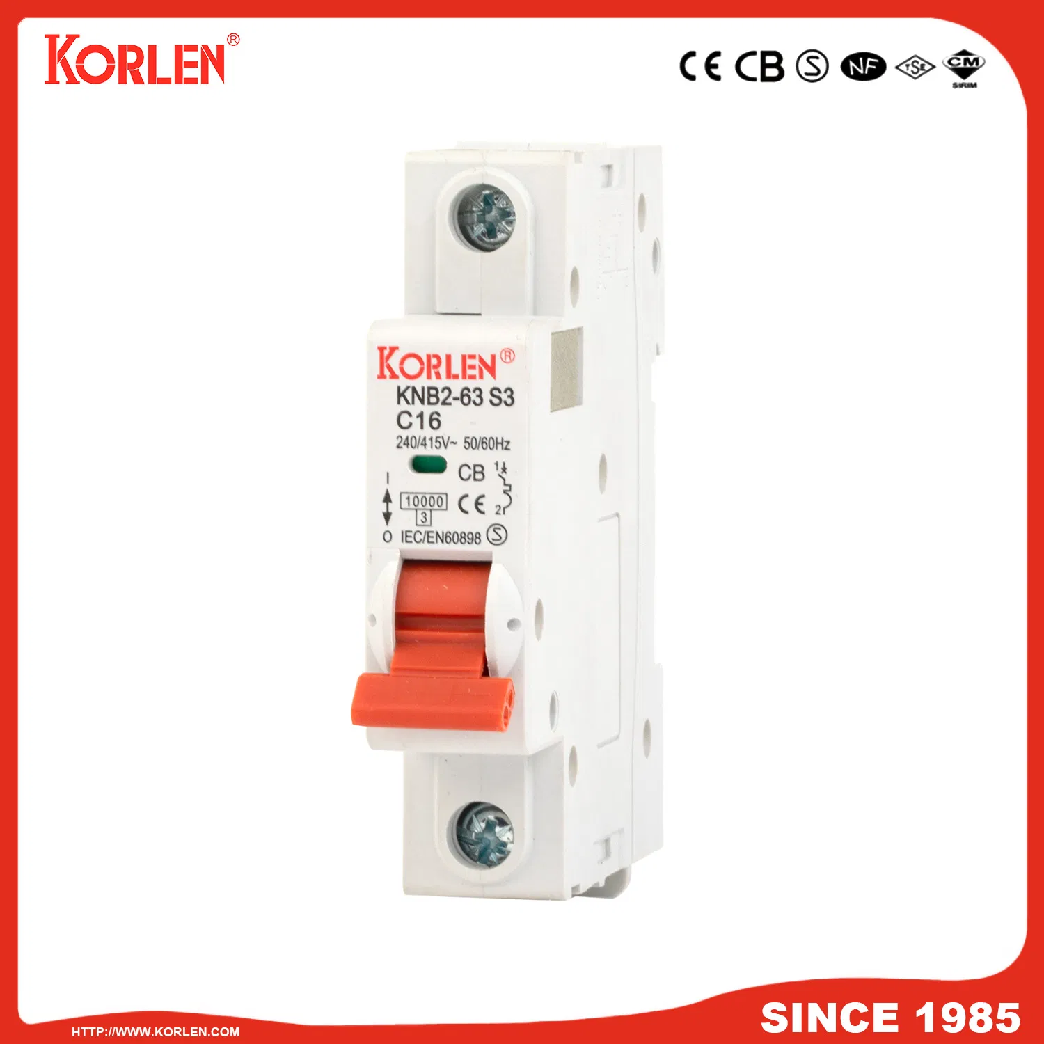 Novo Tipo MCB 1A-63A Disjuntor Miniatura 7.5ka/10ka com RoHS CE CB