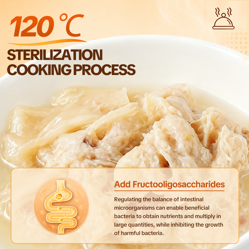 FDA Certified OEM/ODM Complete Meal Wet Cat Food Pouch High Protein Fresh Meat Rich Soup Staple Food Pet Food