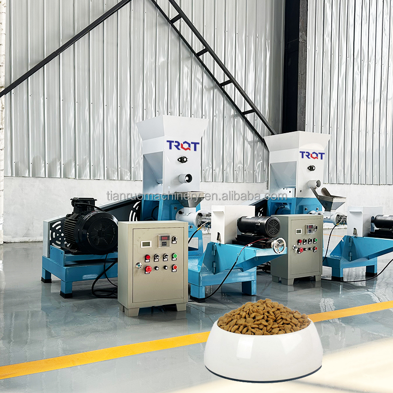 New China Floating Fish Feed Cat Pet Food Twin Screw Extruder Automatic Dog Food Making Machine 500kg/h