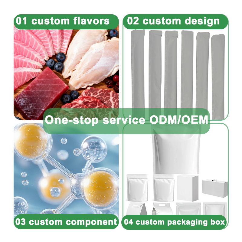 Plant Supplier 15g OEM ODM Natural Tuna Wholesale Cat Strips Snacks Treats Pet Wet Food