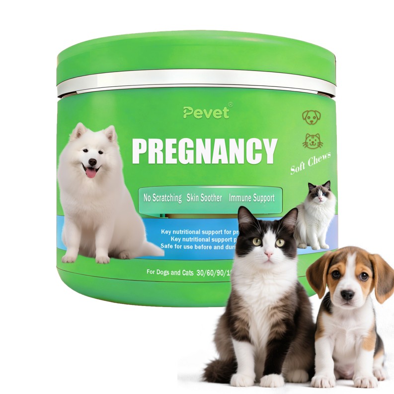 Pre Post Pregnancy Pet Supplements Nutritional Formula Long-acting Soft Chew Customized Multi Size Dog Cat Digestive Health