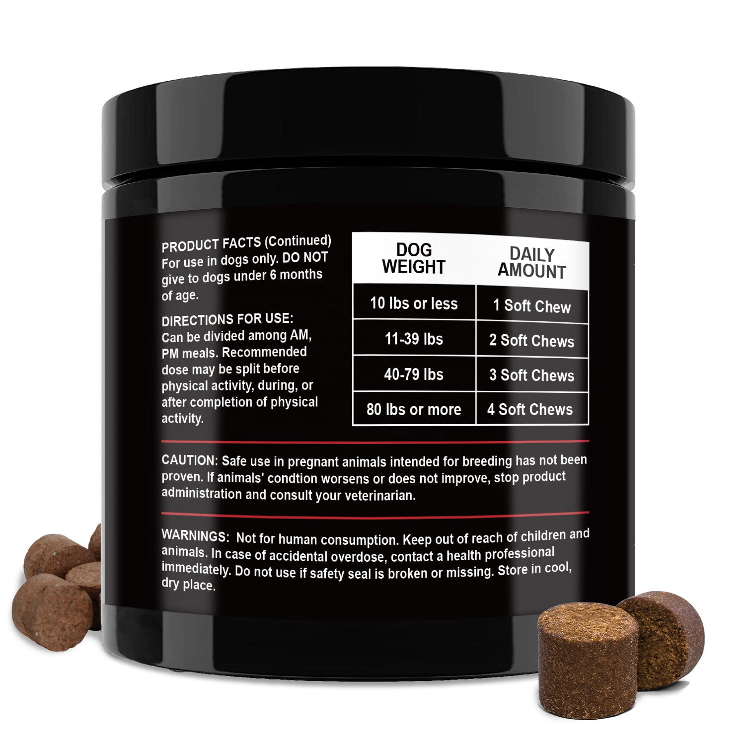 High Protein Muscles Pet Supplement Builder For Dog Weight Gain Soft Chews Immune System Strengthen