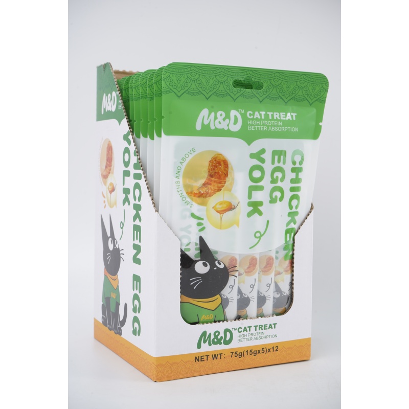 Plant Supplier 15g OEM ODM Natural Multi Favor Cat Treat Snacks Wholesale Cat Strips Snacks Treats Pet Wet Food Organic Pet Food
