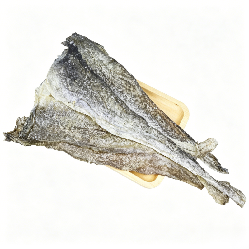 Wholesale Bulk Grain Free Natural Omega 3 High Protein Whole Piece Dehydrated Cod Fish Skin Dog Food Pet Food Dog Treats