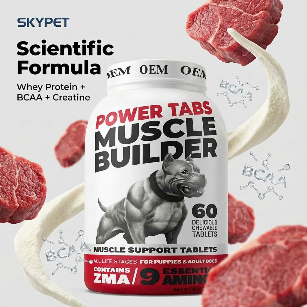 Vet Recommended Muscle Builder For Dogs Soft Chews Amino Acids Protein Supplement For Muscle Recovery &amp; Healthy Weight Gain