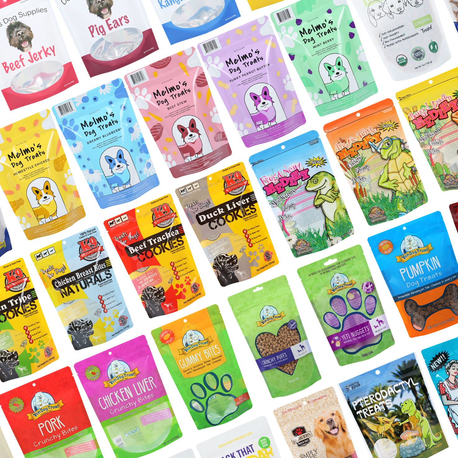 Packaging Boxes For Small Business Personalized Doypack Resealable Packaging Pouch Eu Food Safe Mylar Pouch Dry Dog Food
