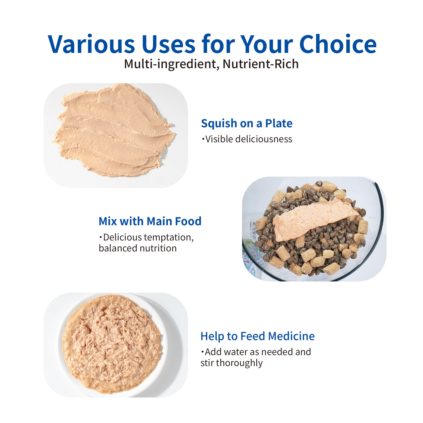 Grain Free High Meat Content Organic Cat Creamy Treats Tuna Chicken Lickable Snack Natural Wet Pet Food