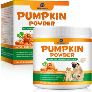 100% Pure Natural Pumpkin Powder &amp; Puree for Dogs-Organic Grain-Free Digestive Supplement for Pets