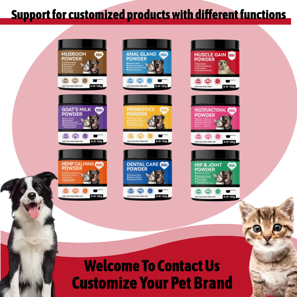 Pet Nutrit Natural Health Dog Weight Gain Soft Chews High Calorie Supplement High Protein Vitamin Supplement Powder for Dog