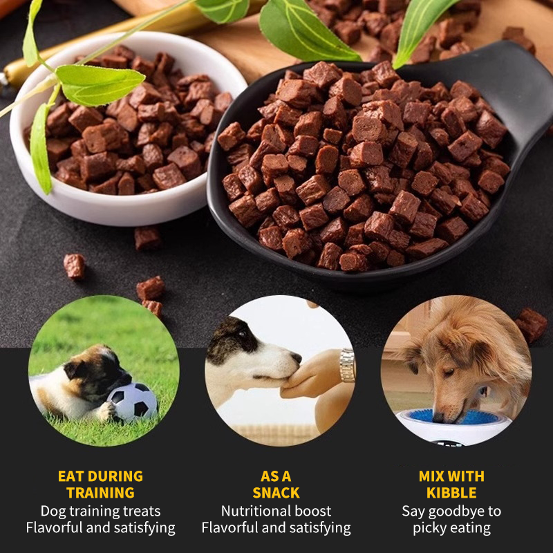 N4P High-Protein Freeze-Dried Beef Cubes Pet Snacks, High-Nutrition Pet Training Treats Premium Pet Freeze-Dried Food