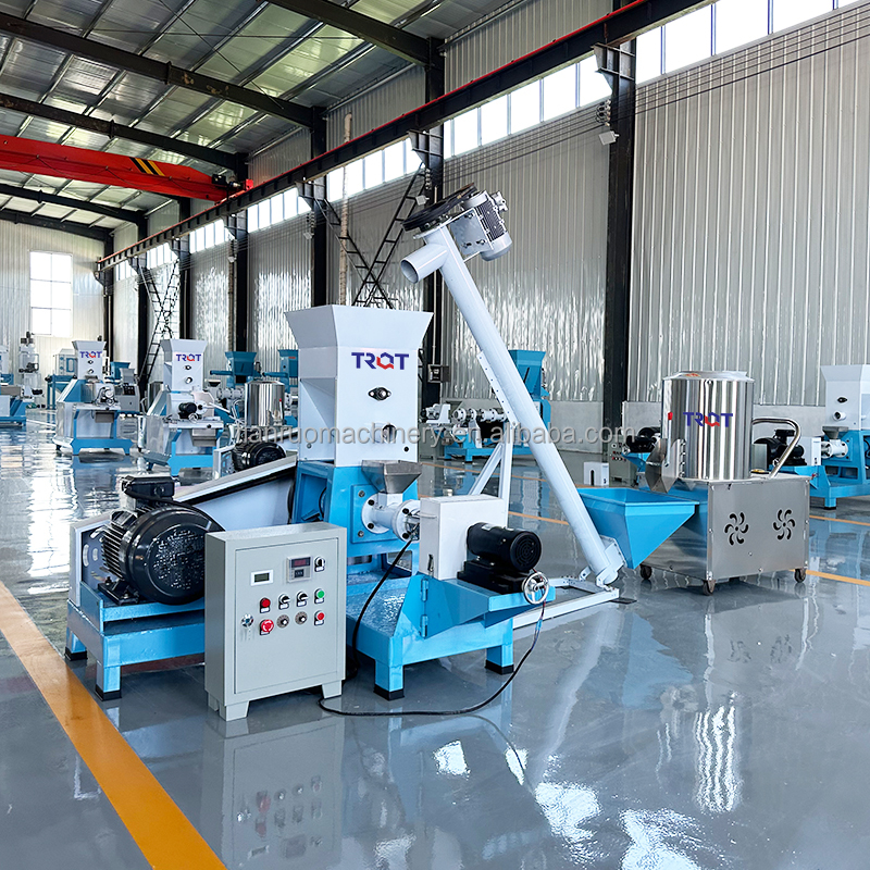 New China Floating Fish Feed Cat Pet Food Twin Screw Extruder Automatic Dog Food Making Machine 500kg/h