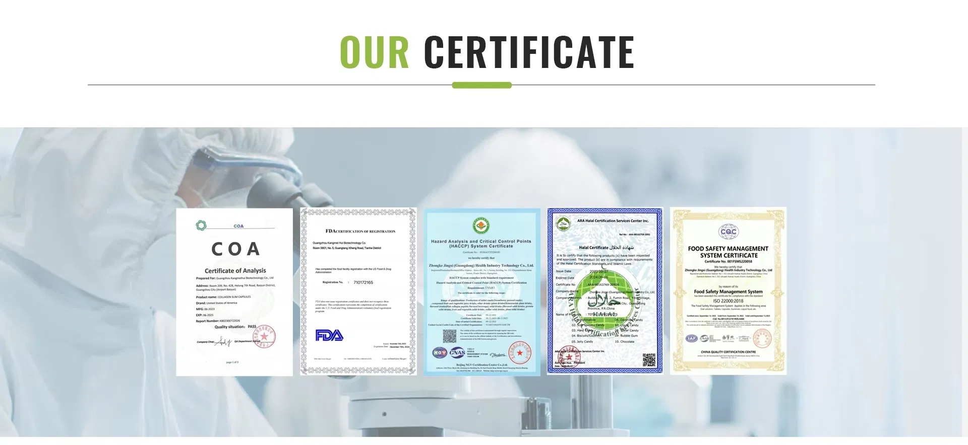 Quality and Production Certifications