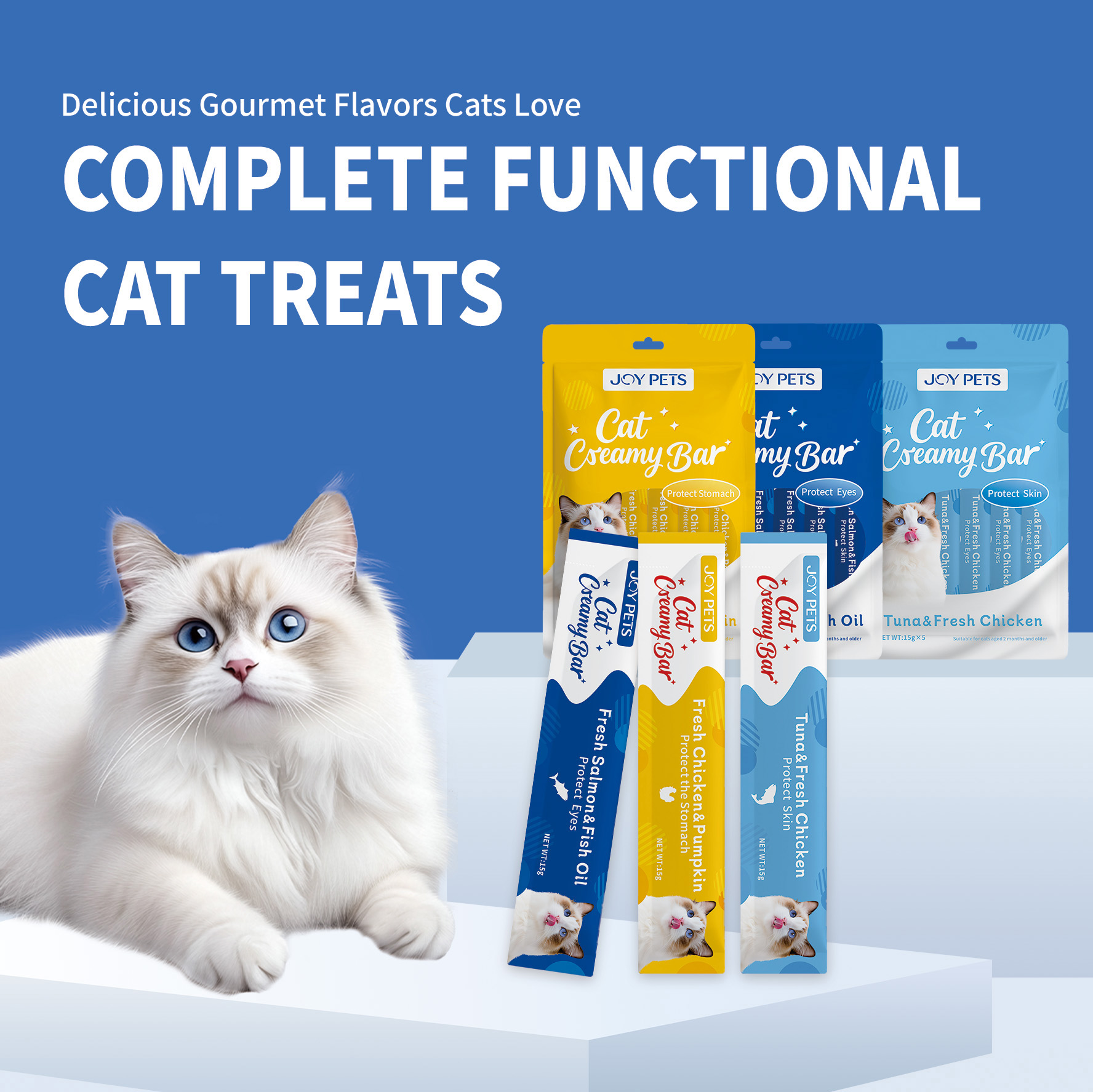 Grain Free High Meat Content Organic Cat Creamy Treats Tuna Chicken Lickable Snack Natural Wet Pet Food