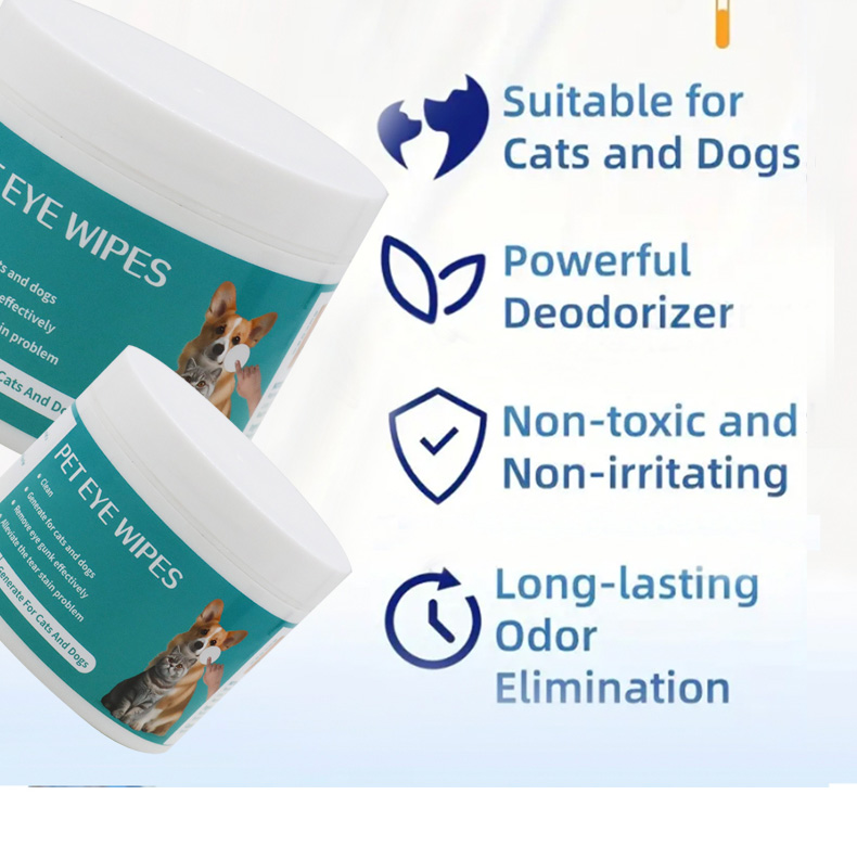Dog Dental Wipes Pet Care Oral Cleansing Teeth Wipes Dog Teeth Finger Wipes Pet Teeth Cleaning Removing Tartar