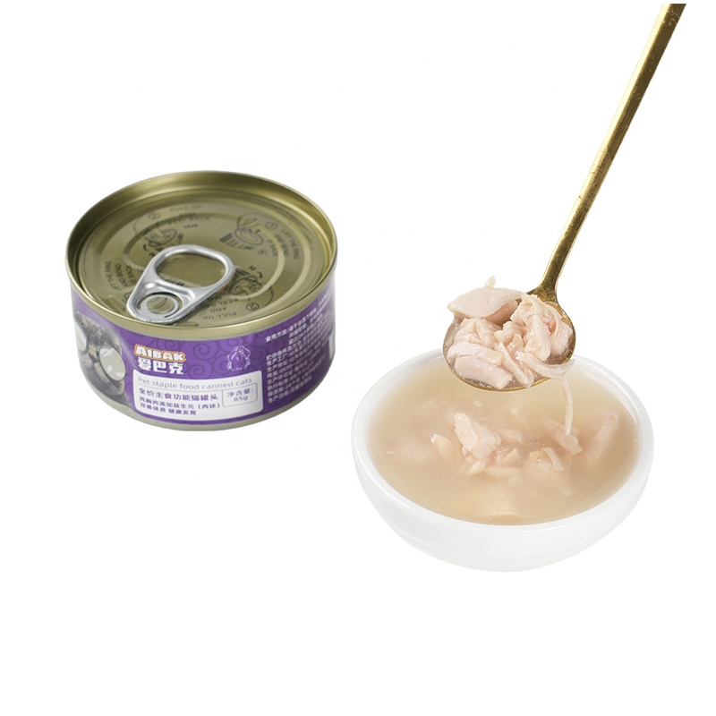 Pet Treats 85G Fresh Wet Cat Food Canned Pet Treats Soup and Meat Snack Cans for Fish Application