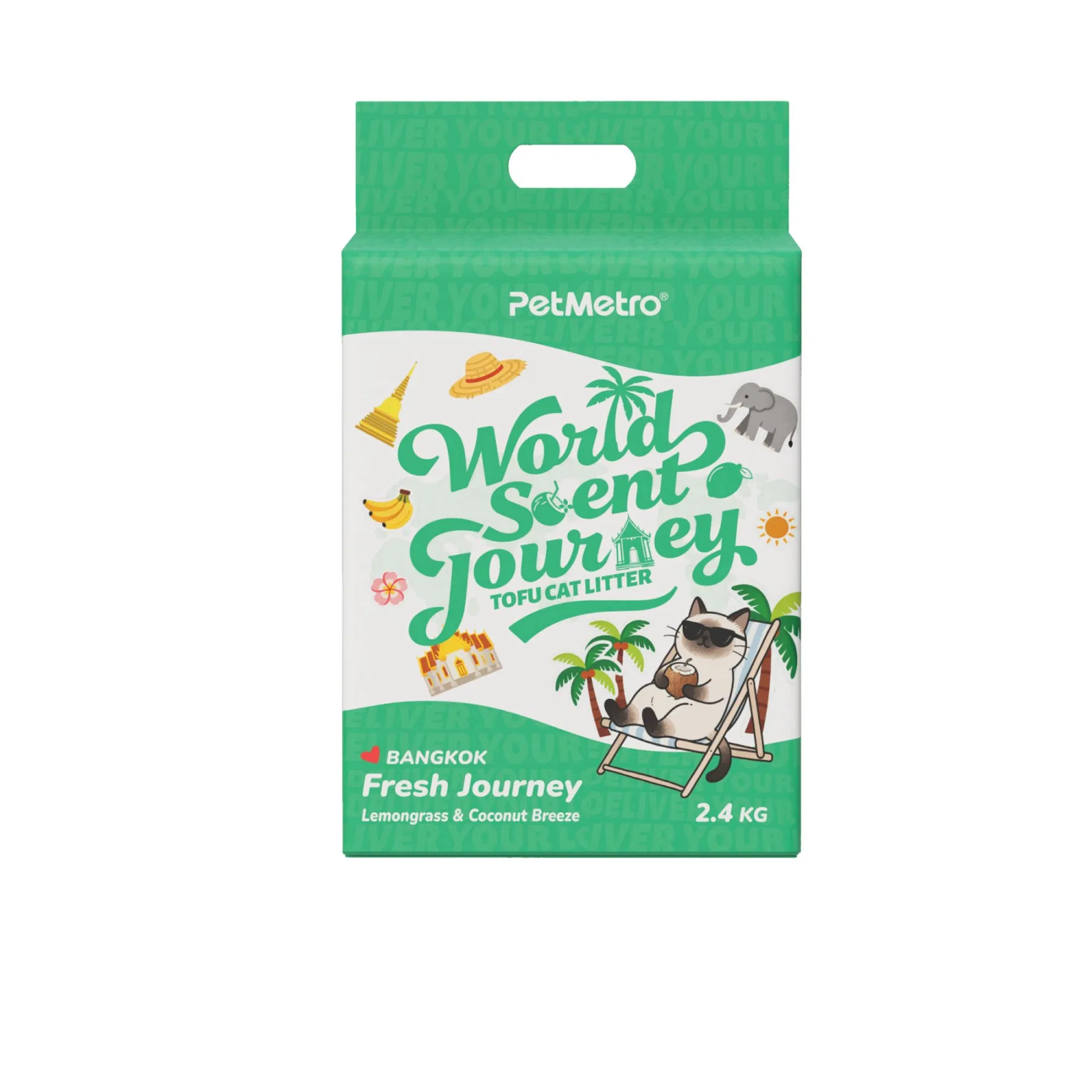 Professional Blend Formula 2.4kg High Absorption Rapid Clumping Ability Eco Friendly Material Custom Brand Available Bentonite Tofu Low Dust Cat Litter