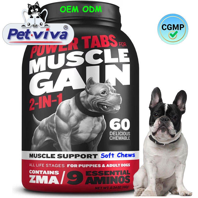 High Calorie Protein Dog Muscle Builder Supplement Dry Dog Food Soft Chews Joint Pet Health Muscle Growth Gain Weight Supplement