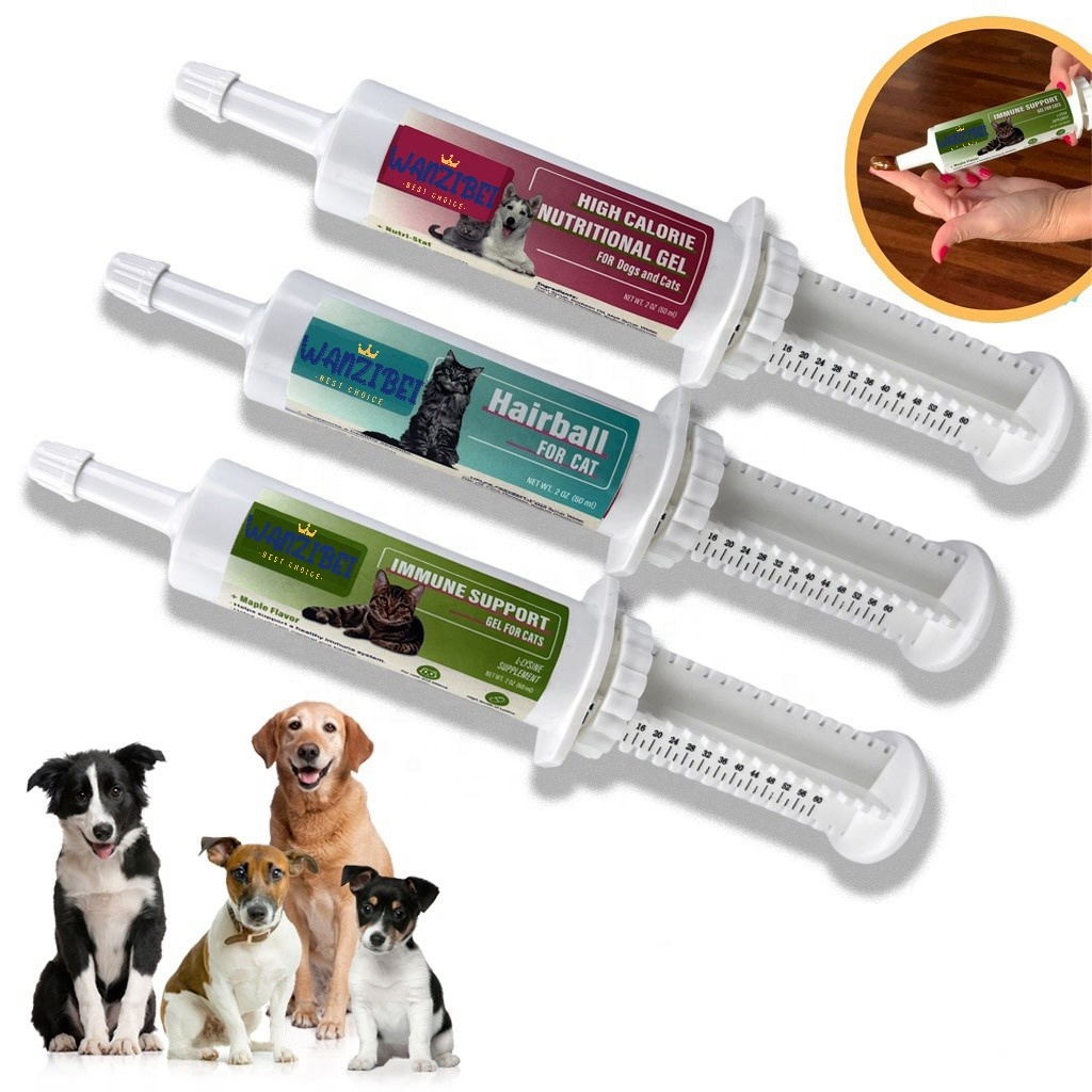 OEM Natural Hairball Control Gel For Cats Nutrition Supplements For Cats Hairball Remedy Aid With Omega 3 6 Fatty Acids