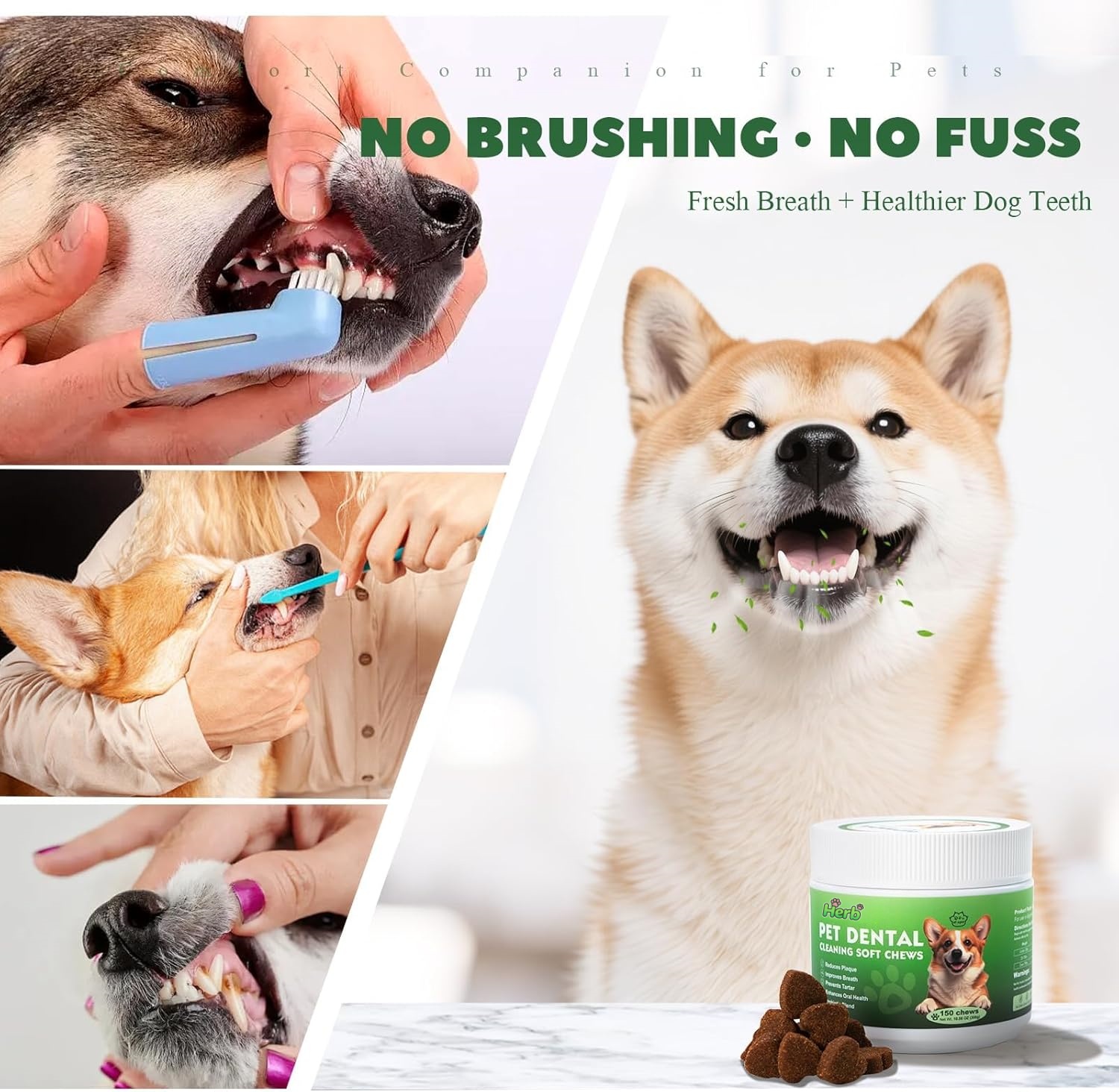 OEM/ODM Private Label Organic Natural Soft Fish Oil Dental Chews Dogs Chicken Flavor Immune Care Health Pet Health Supplements