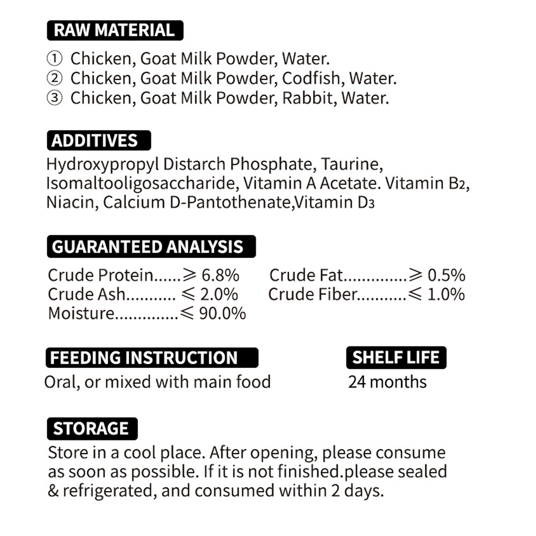 Hot Sale 85g Sensitive Stomach Hypoallergenic Cod Goat Milk Cat Food Pouch Grain-Free High Protein Pet Wet Food