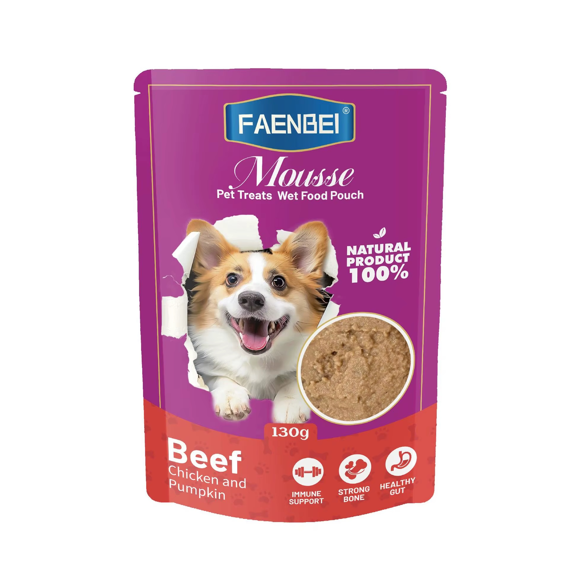 High Energy Puppy Mousse 130g Tuna Chicken Formula Complete Nutrition Grain-Free Active Dogs Wet Food