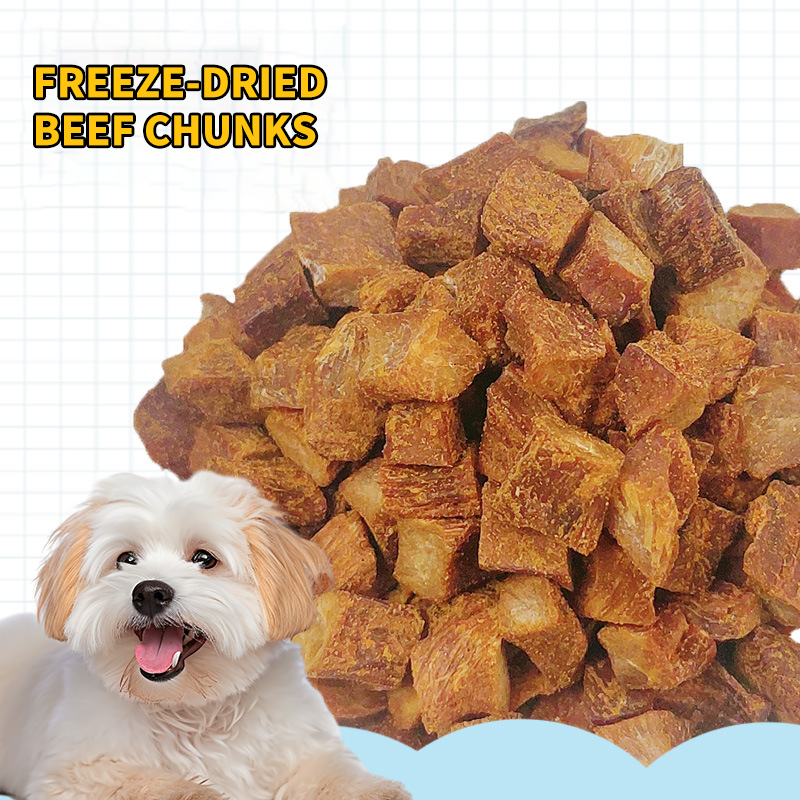 N4P High-Protein Freeze-Dried Beef Cubes Pet Snacks, High-Nutrition Pet Training Treats Premium Pet Freeze-Dried Food