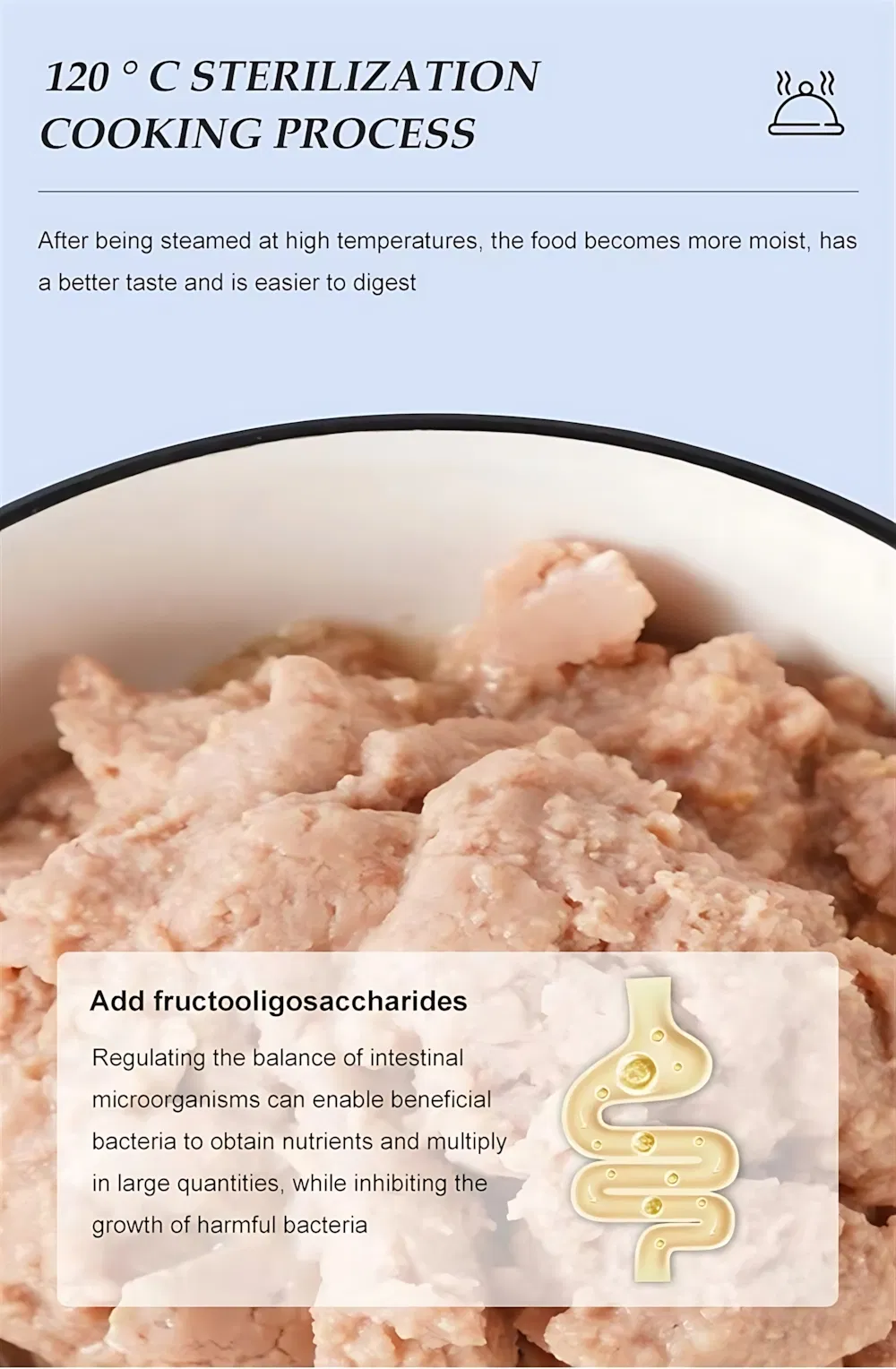 High Protein Grain-Free Chicken Goat Milk Cat Wet Food Pouch Detail