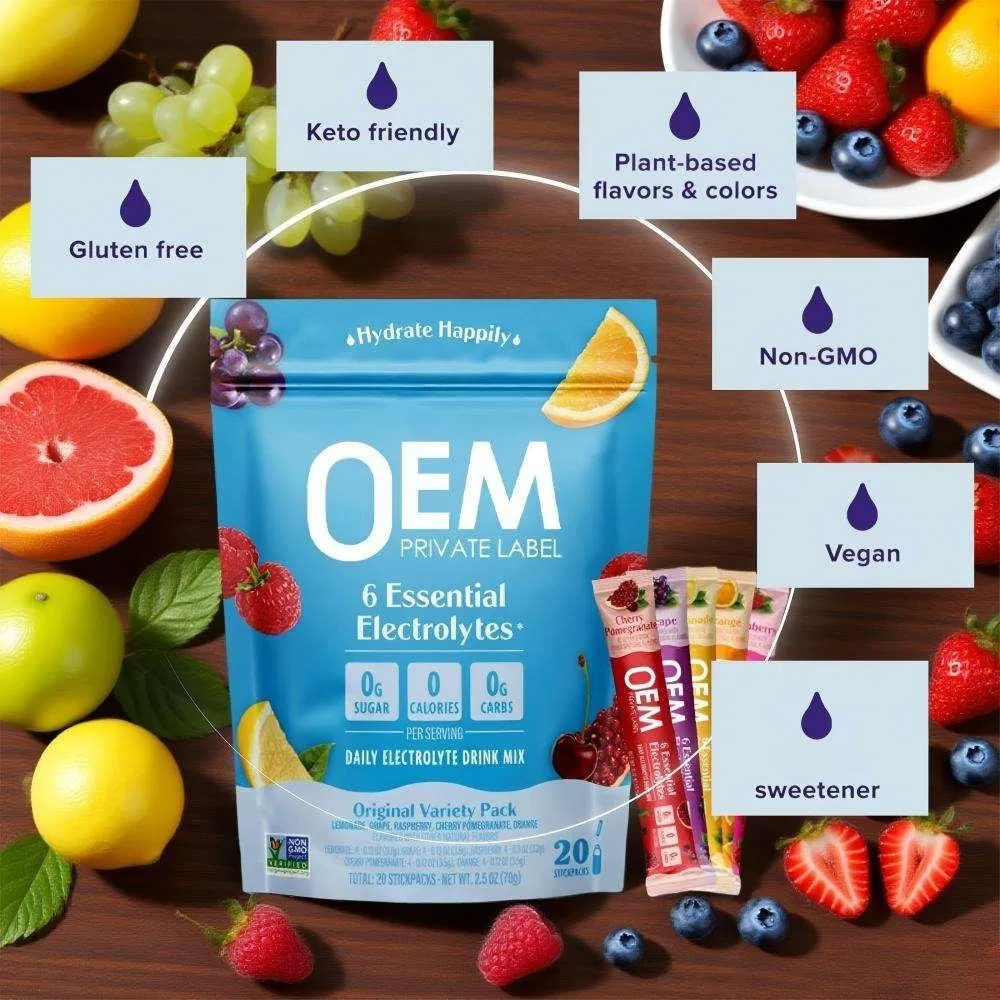 Custom Formula Package Logo Digestive Health Support Sleep Electrolytes