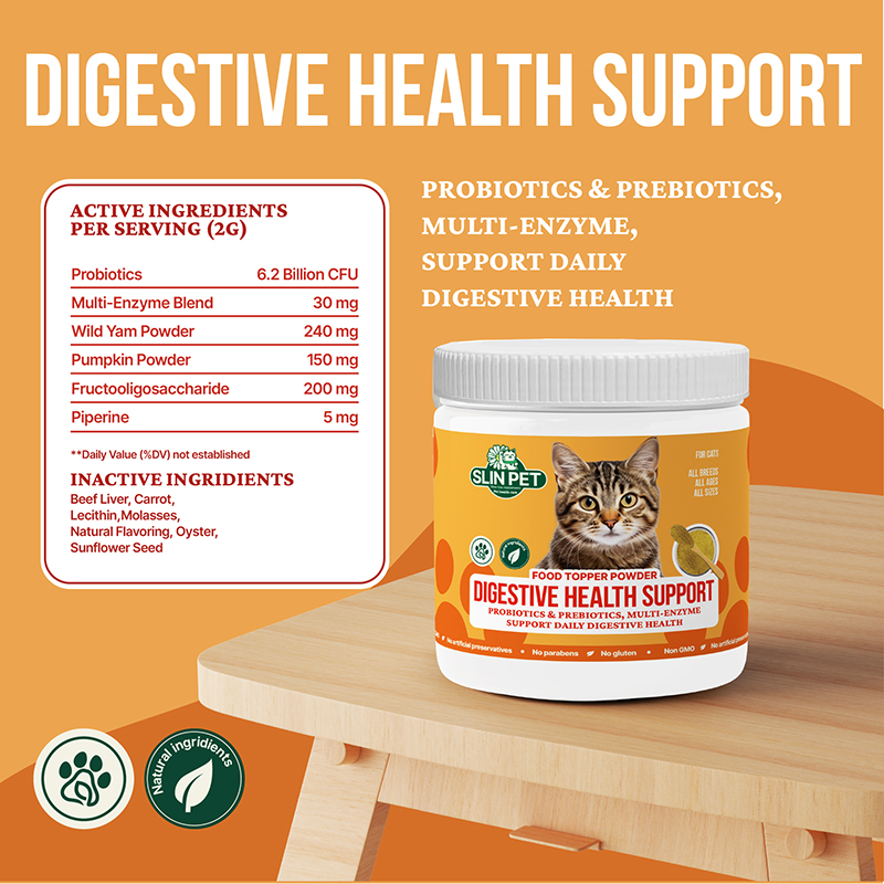 Pet OEMODM Healthcare Nutrition Supplements Prebiotics Probiotics Multi-Enzyme Powder For Dogs Cats ISupport Daily Digestion
