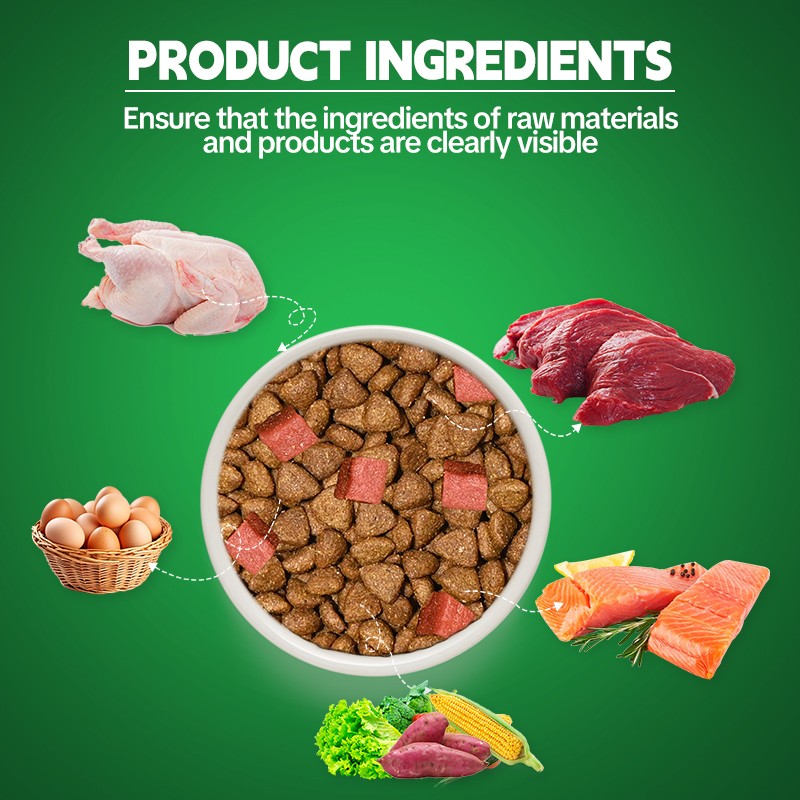 FDA HACCP Certified Dry Dog Food High Protein Natural Ingredients Healthy Nutritious Pet Food Bulk Wholesale Factory