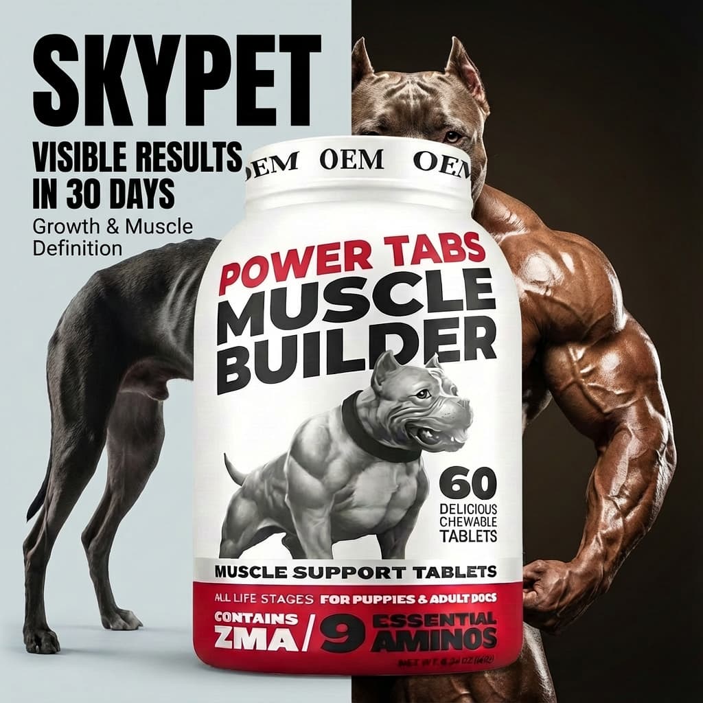Bulk Dog Muscle Gain Soft Chews High Calorie Mass Gainer Pet Supplement for Underweight Dogs &amp; Working K9 Performance OEM
