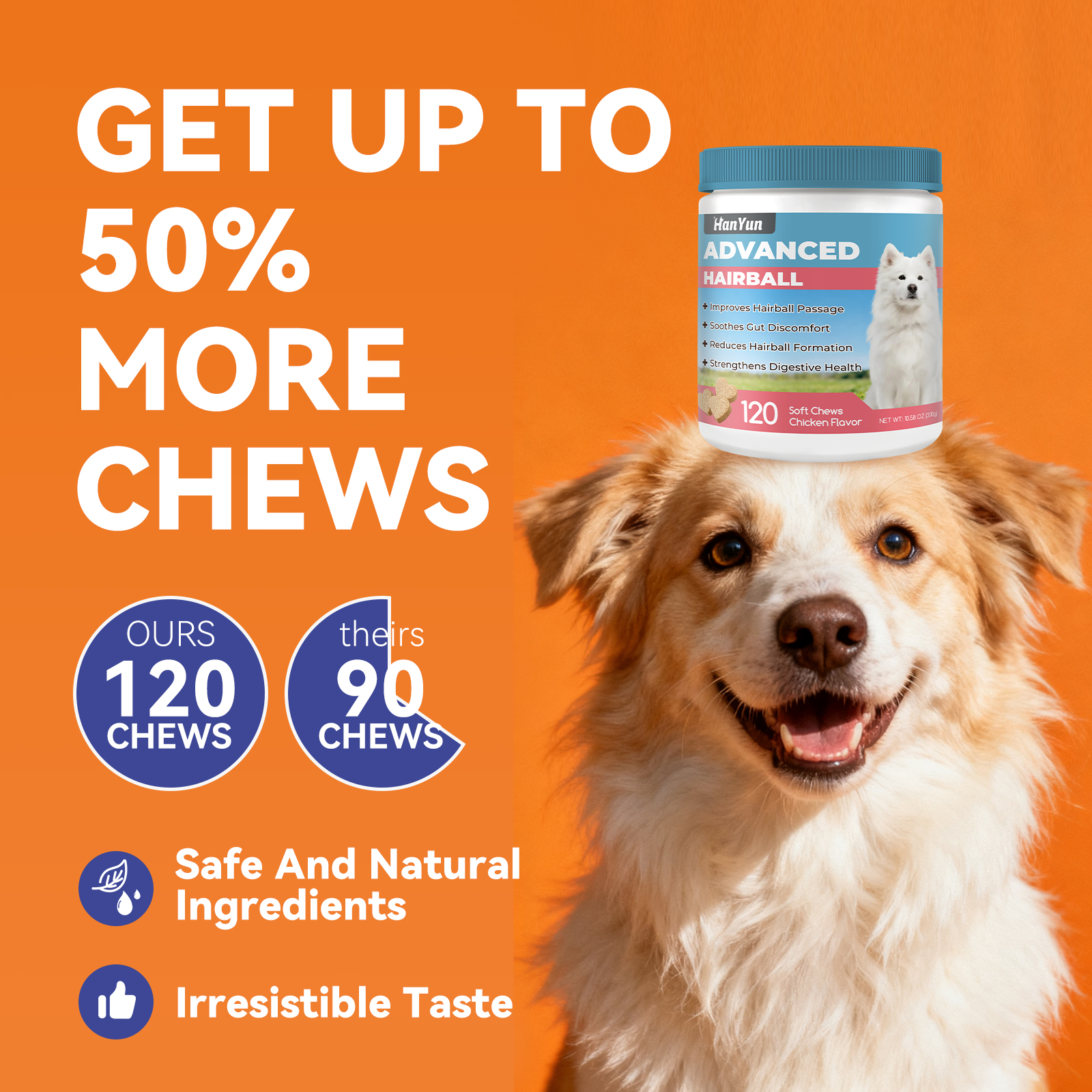 Factory Price Safe Soft Chew Cat Hairball Supplement With Taurine &amp; B Vitamins For Daily Pet Health Care