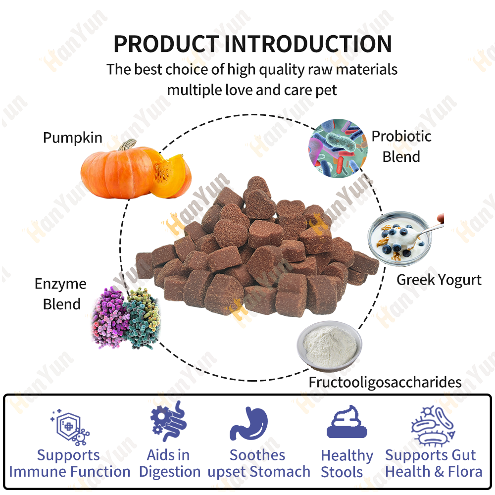 Pet Supplement Pro &amp; Postbiotic Digestive Treats for Dogs - Gut Health Sensitive Tums Anal Glands Scooting Loose Stools