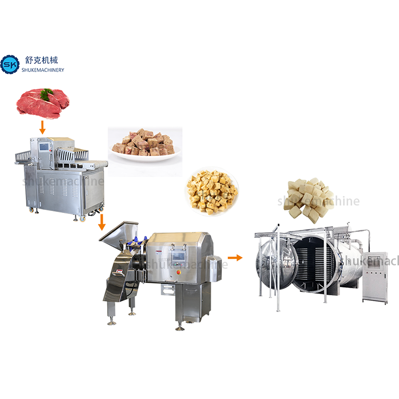 New SK Commercial Automatic Pet Food Production Line for Cat Dog Freeze-Dried Food High Efficiency 300KG Capacity 220V/380V