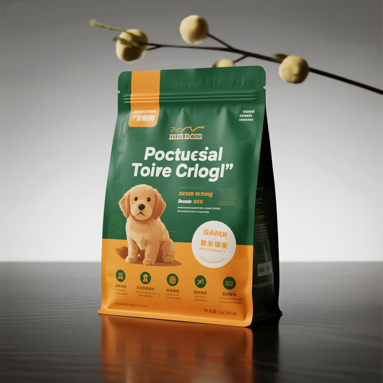 Custom Gravure Printed Resealable Moisture Proof Recycled Materials Freeze-Dried Ferret Dog Food Vacuum Bags 0.5kg 1kg 3kg 5kg