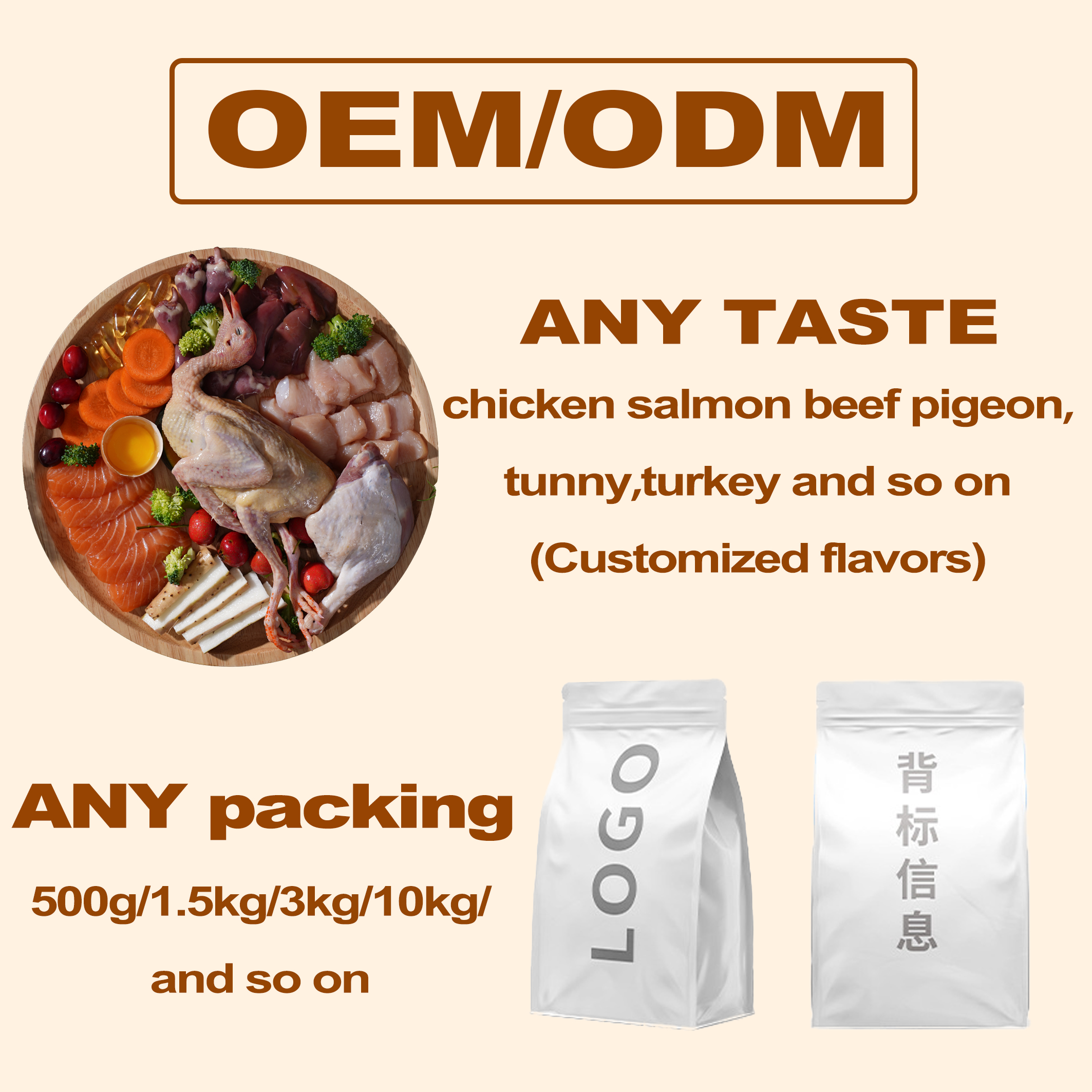 High Protein Dry Dog Pet Food Factory Direct Supply Free Sample Grain-Free Recipe