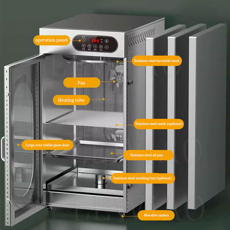 Dehydrator Bacon Sausage Dried Fruit Machine Food Air-Drying Machine Pet Snack Dissolving Bean Bacon and Cured Meat Machine