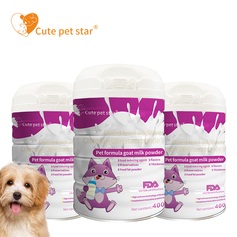High Calcium Hypoallergenic Goat Milk Powder Pet Formula High-Protein Grain-Free Immune Support Skin &amp; Coat Health for Cats Dogs
