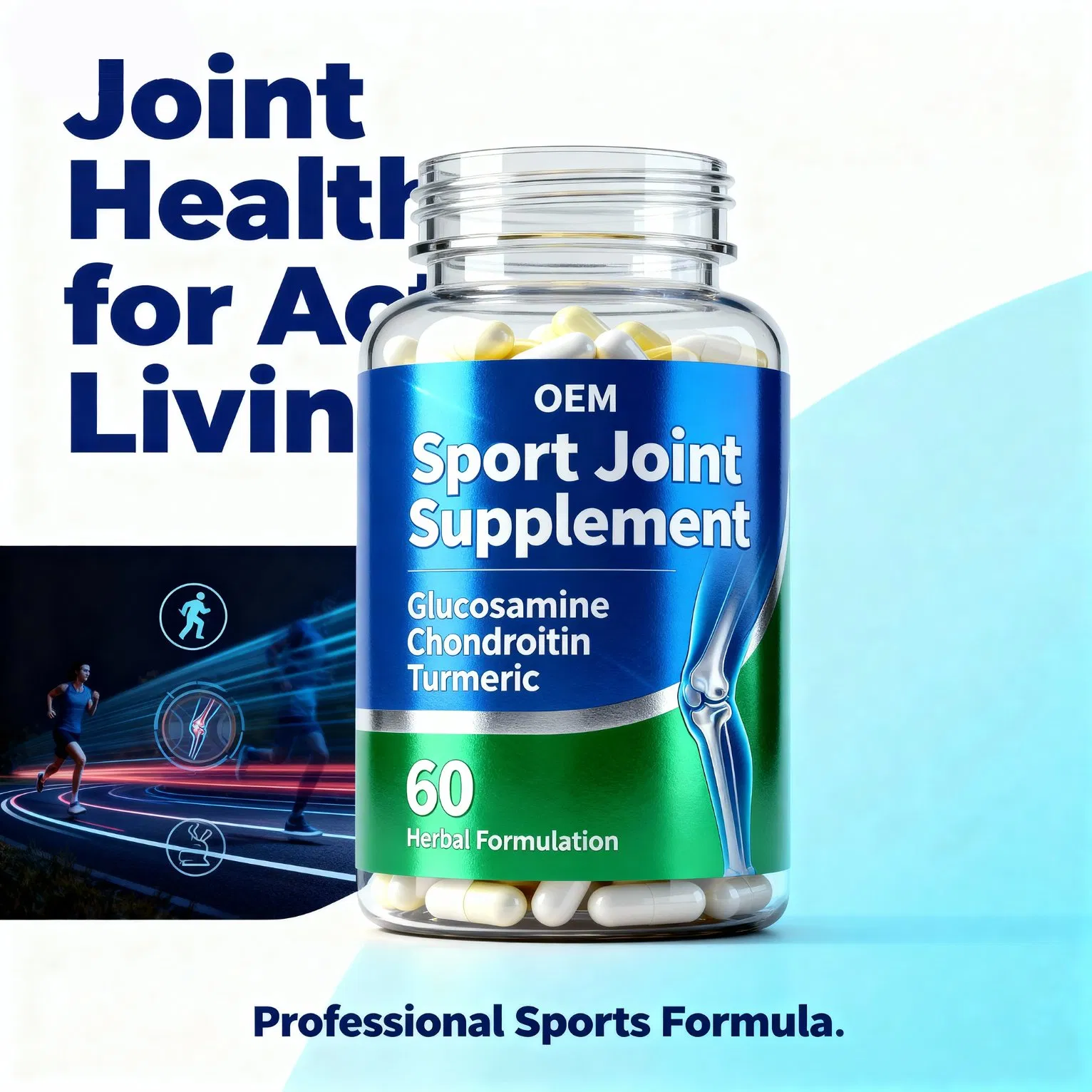 Premium Joint Health Formula with Glucosamine, Chondroitin, and Turmeric OEM