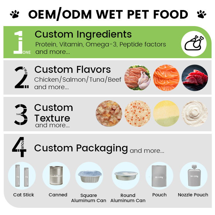 High-Protein Chicken Cat Treats Wet Creamy Pouch Food With Salmon Nutritious Low-Priced Organic Pet Food Wet Food Cat