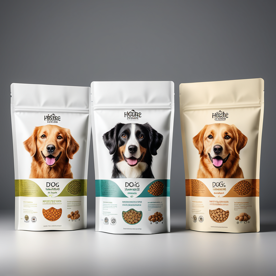 Eco-Friendly Moisture-Proof PET Plastic Dog Food Bag Resealable Zipper Stand-Up Pouch With Mylar Pedigree Dog Food Packaging