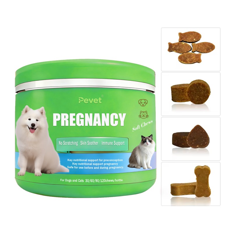 Pre Post Pregnancy Pet Supplements Nutritional Formula Long-acting Soft Chew Customized Multi Size Dog Cat Digestive Health