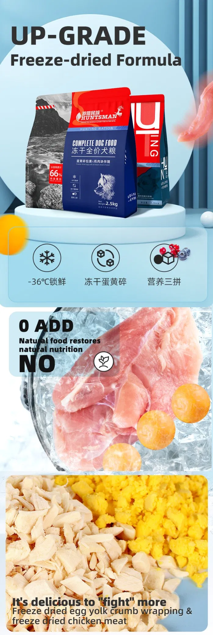 Wholesale High-Quality Health Nutrition Dry Dog Food Natural Organic Raw Freeze Dried Dog Food Manufacturers