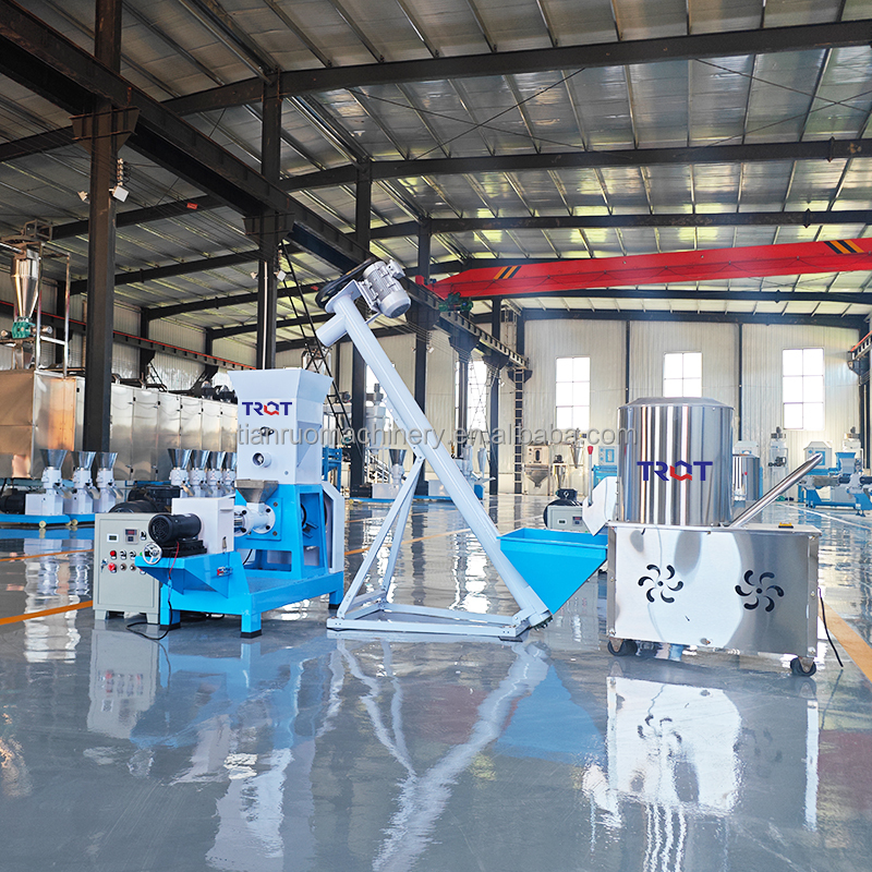 New China Floating Fish Feed Cat Pet Food Twin Screw Extruder Automatic Dog Food Making Machine 500kg/h